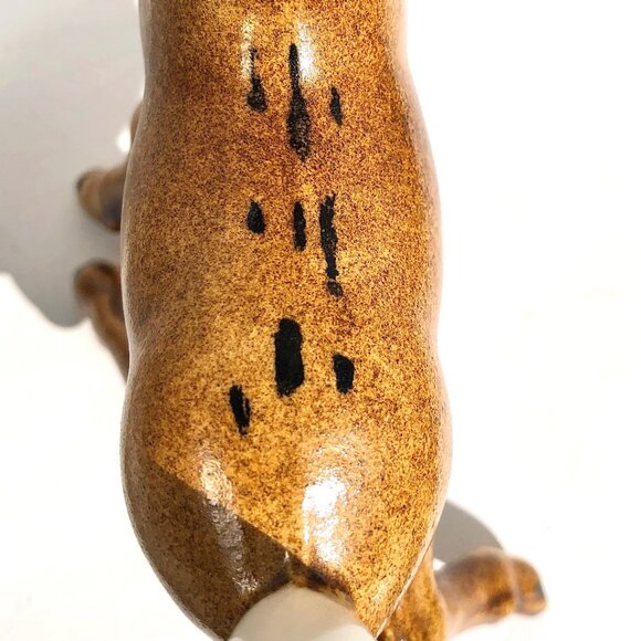 Vintage Bobtail Deer Buck Figurine Brown Ceramic Mid-Century Modern MCM Woodland - Picture 10 of 10